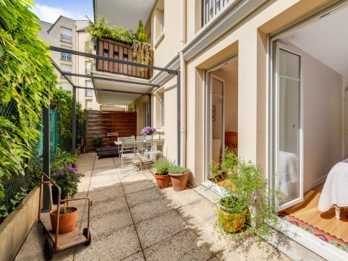 A Saint Ouen, Quartier Garibaldi, beau F3 avec terrasse, sur jardin